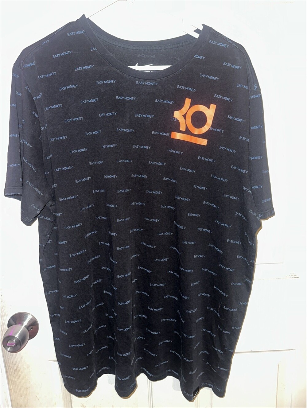Nike Shirt Men’s 2XL KD Kevin Durant Easy Money Swoosh AOP All Over Print
